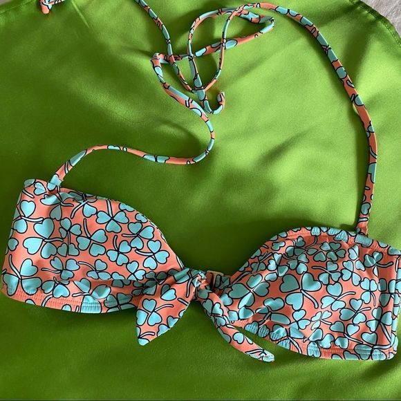 NWOT Dian Von Furstenberg Roxy Limited Edition Knotted Bandeau Halter Bikini Set - Picture 6 of 8